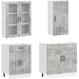  Kuhinjska jedinica LUCCA 8 pcs Betonska siva Konstruirano drvo | Eponuda.com