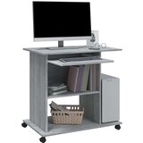 vidaXL Računalniška miza siva sonoma 80x50x75 cm konstruiran les | Shoptok.si
