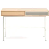 Pisalna miza z mizno ploščo v hrastovem dekorju 60x120 cm Yoko –