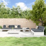 Maison Chic Seti vrtnega pohištva - Vrtna garnitura - Vrtni pohištvo set 6-delna bela trdna borovina, (21816086) | Shoptok.si
