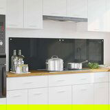 vidaXL Zaščita za kuhinjo 2 pcs Temno siva 90 x 50 cm kaljeno steklo | Shoptok.si