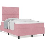 Box Spring Krevet s Madracem Ružičasti 120x200 cm Baršun | shoptok.hr
