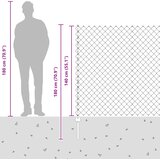  Ograda od lančanih veza s postom 25 x 1,4 m (Š x V) | Eponuda.com
