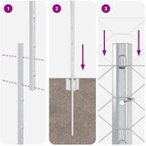 Ograje stebri 10 kosov U-kanal 140 cm Pocinkano jeklo, Šesterokotna ograja 1x50 m Pocinkano jeklo | Shoptok.si