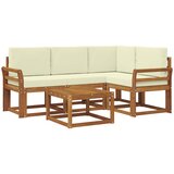  Set vanjskih sofa 5 kom. Prirodna i krem | shoptok.hr