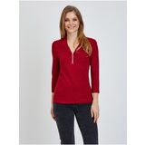 Orsay Red T-Shirt with Three-Quarter Sleeve - Women Cijene