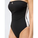 Calvin Klein Swimwear Enodelne kopalke črna / bela | Shoptok.si