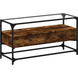 TV ormarić sa staklenom površinom boja hrasta 98x35x51 cm drvo | Eponuda.com