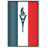  Plakat - French Flag with a Torch 60x90 Crni okvir | shoptok.hr