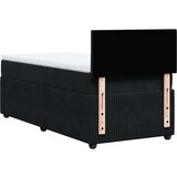 vidaXL Box spring postelja z vzmetnico črna 80x200 cm žamet | Shoptok.si