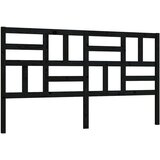  Posteljno vzglavje črno 206x4x104 cm trdna borovina, (20643928) | Shoptok.si