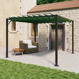 Gazebo s krovom s roletnom Zelena 3 x 3 x 2,14 m | shoptok.hr