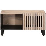 Maison Chic Klubska mizica - kavna mizica - Nizka mizica bela 80x51x40 cm trden mangov les, (21754416) Cene