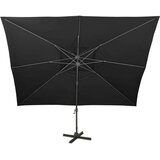 vidaXL Konzolni suncobran s dvostrukim vrhom crni 400 x 300 cm | shoptok.hr