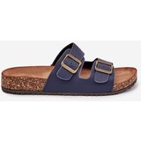 EVENTO Women's cork platform sandals with buckles navy Vesina | Shoptok.si