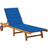 Maison Chic Vrtni Ležalnik - Sončna ležalnik z blazino trden akacijev les, (22057636) | Shoptok.si