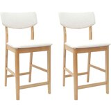  Trpezarijske stolice 2 pcs Prirodna 48 x 49 x 95 cm - Prirodna i bijela | shoptok.hr