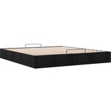vidaXL Otomanski posteljni okvir brez vzmetnice črn 200x200 cm blago | Shoptok.si
