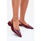 Boto Lacquered Ballerinas On Low Heel Burgundy Testori | Shoptok.si