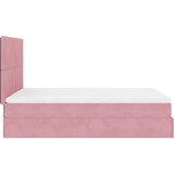  Otomanski krevet s madracima ružičasti 140x190 cm baršunasti | shoptok.hr