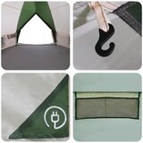  Teepee šator s krovom Zelena i bijela 490 x 410 x 210 cm | shoptok.hr