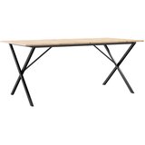  Blagovaonski stol X-oblika 180x90x75 cm od borovine i čelik | Eponuda.com