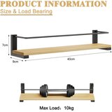 EXFU 2x 40x9cm stenska polica za začimbe | Shoptok.si