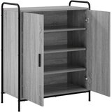  Ormar za cipele 76 x 36 5 x 93 cm Konstruirano drvo Siva Sonoma - Siva Sonoma 76 x 36 5 x 93 cm 4 etaže s vratima | shoptok.hr