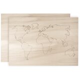 RAYHER Lesena karta sveta, dve plošči, 42x29.7x0.4cm, (20615055) | Shoptok.si