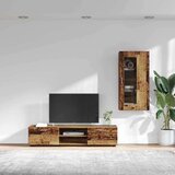  Set TV komoda s ladicama s policom Staro drvo Konstruirano drvo | shoptok.hr