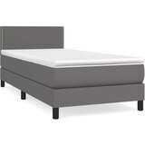 The Living Store Box spring postelja z vzmetnico siva 90x200 cm umetno usnje - Box Spring Postelja, (21520063) | Shoptok.si