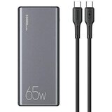 Usams Zunanja baterija powerbank 30.000 mah us-cd165 quick charge / pd 65w z lcd-jem / 3x izhod - čr | Shoptok.si
