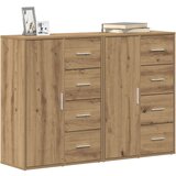  Stranska omara Set 2 Umetni hrast MDF, Iverna plošča Velik Bife | Shoptok.si