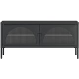 TV ormarić crni 105 x 35 x 50 cm od stakla i čelika | Eponuda.com
