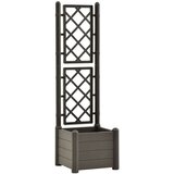 Maison Chic Vrtno cvetlično korito - Cvetlični Lonec z oporno mrežo 43x43x142 cm PP antracit, (21789879) | Shoptok.si