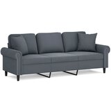  The Living Store Kavč trosed z okrasnimi blazinami temno siv 180 cm žamet - Trosed, (21447874) | Shoptok.si