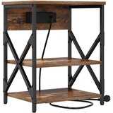  Noćni ormar s policom 2 pcs Dimljeni hrast 41 x 31 x 51 cm | Eponuda.com