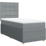 Maison Chic Box spring postelja - Vzmetna postelja z vzmetnico svetlo siva 90x190 cm blago SL4078, (21907639) | Shoptok.si
