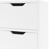  Komoda visoki sjaj bijela 90 x 30 x 72 cm od konstruiranog drva | shoptok.hr