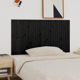 vidaXL Stensko posteljno vzglavje črno 166x3x90 cm trdna borovina Cene