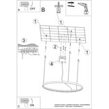 Thoro Črna aluminijasta LED viseča svetilka &amp;oslash; 110 cm RIO &amp;ndash; Slike