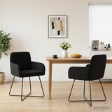  Trpezarijske stolice 2 pcs Baršun Crna 59 x 56,5 x 86 cm | shoptok.hr