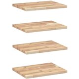 vidaXL Plutajuće police 4 kom 40x30x2 cm Neobrađeno puno drvo akacije - Prirodna 40 x 30 x 2 cm 4 1 | shoptok.hr