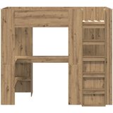  Okvir kreveta na kat s stolom Umjetnički hrast 90 x 190 cm | shoptok.hr