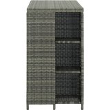  Barski stol sa stalkom za pohranu sivi 120x60x110 cm poliratan | Eponuda.com