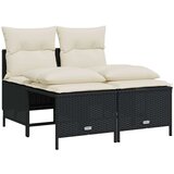  4-dijelni set vrtnih sofa od poliratana s jastucima crni | shoptok.hr