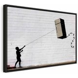  Slika - Flying Fridge (1 Part) Wide 90x60 U crnom drvenom okviru | shoptok.hr
