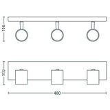 Philips LED RGBW prigušiva spot svetiljka RUNNER 3xGU10/6,5W/230V crna | Eponuda.com
