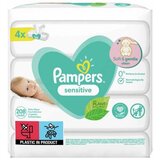 Pampers vlažne maramice sensitive 4x52kom u