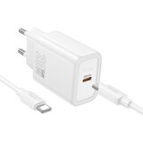 Hoco Hišni / zidni polnilec Hoco N60 - hitri polnilec 1xUSB Type-C PD 20W + kabel Type-C - beli Cene